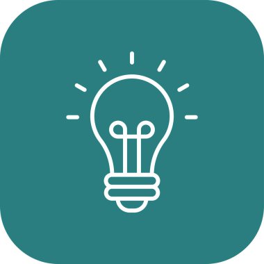 ampul vektör çember çizgisi simgesi