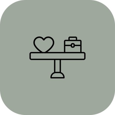 Düğün tasarımının vektör çizgisi simgesi