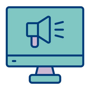 Hoparlörlü bilgisayar monitörü. Basit tasarım