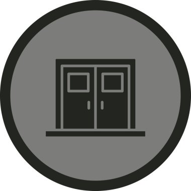 Kapı simgesinin vektör illüstrasyonu