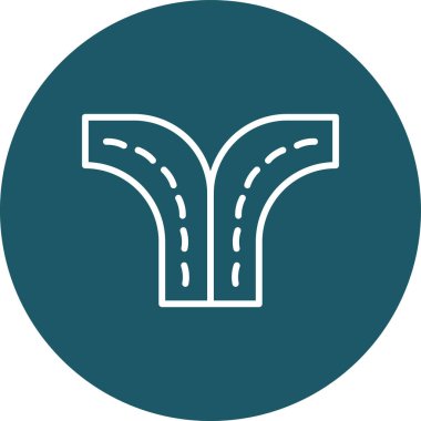 Bir yol simgesinin vektör illüstrasyonu