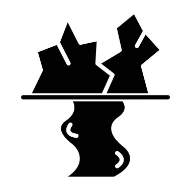 Satrancın katı vektör simgesi