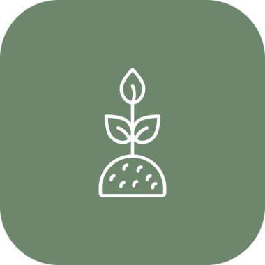 Bitki simgesinin vektör illüstrasyonu