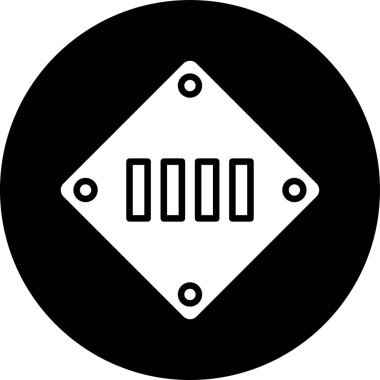 Bir hesap makinesi simgesinin vektör illüstrasyonu