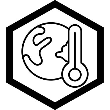 Termometre simgesinin vektör illüstrasyonu