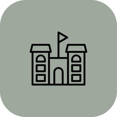 Otel simgesi, vektör illüstrasyonu