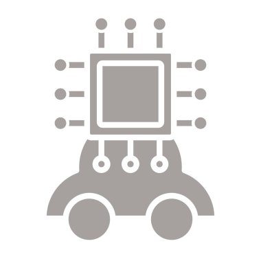 robotik makine simgesi vektör illüstrasyonu