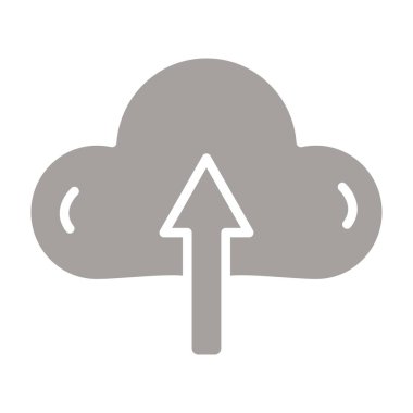 Bulut indirme vektör simgesi. düz tasarım biçimi.