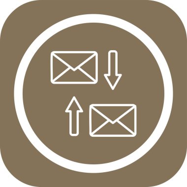 E-posta. Web simgesi basit illüstrasyon