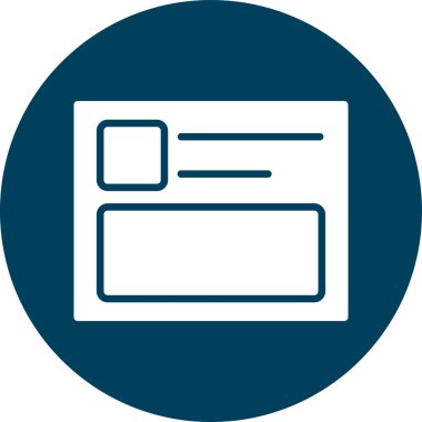 Kart. Web simgesi basit illüstrasyon