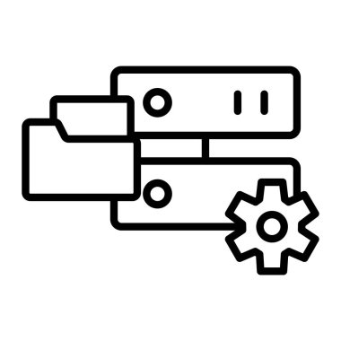 Satır simgesi, konsept illüstrasyonu, dış hat sembolü, vektör işareti, doğrusal sembol ayarlanıyor.