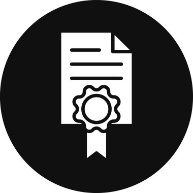 Sertifika. Web simgesi basit illüstrasyon