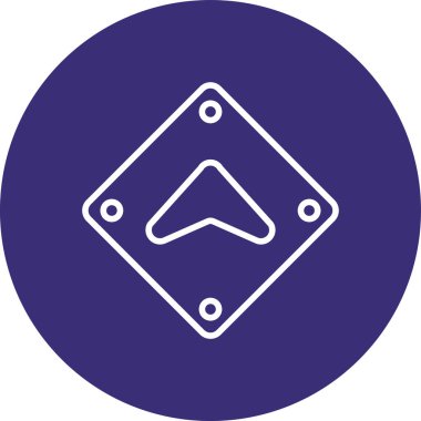 Yol işaretinin vektör illüstrasyonu