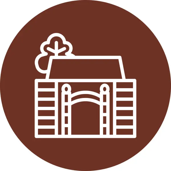 Hayvanat bahçesi web simgesi, vektör illüstrasyonu