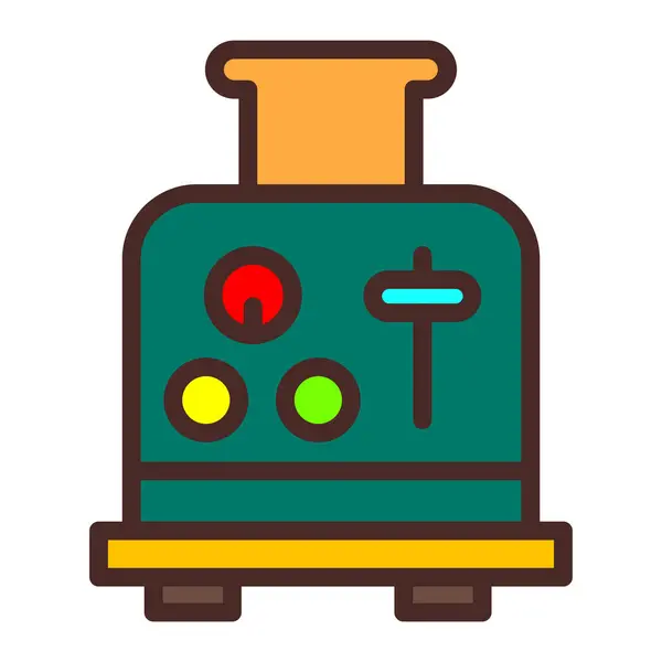 ekmek kızartma makinesi web simgesi, vektör çizim