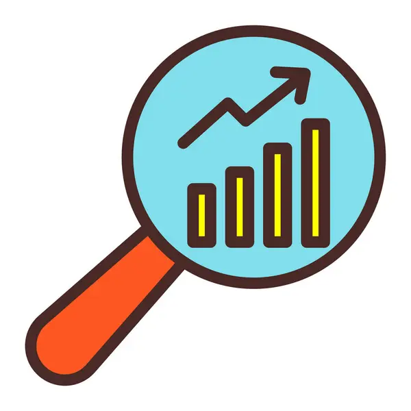 Analiz web simgesi, vektör illüstrasyonu