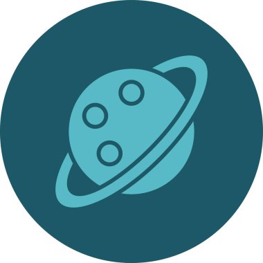 Gezegen. Web simgesi basit illüstrasyon