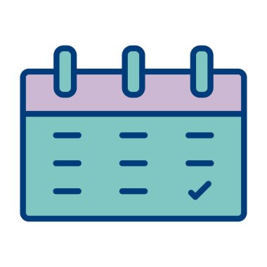 Takvim simgesi vektör illüstrasyonu