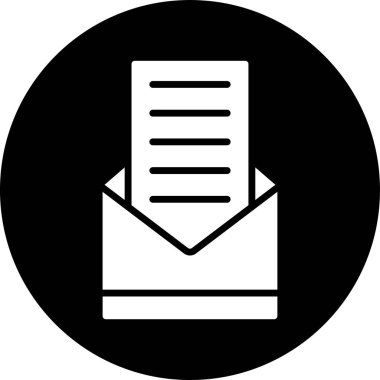 posta zarfı simgesi. Basit bir çizim. Beyaz arkaplanda ağ ve mobil tasarım için e- posta vektörü sembolü