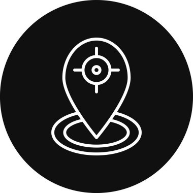 konum simgesi. Taslak konum vektör simgesi. düz tasarım beyaz üzerine izole