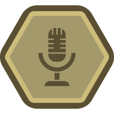 Modern b 'nin vektör çizimi simge müzik mikrofonundan yoksun