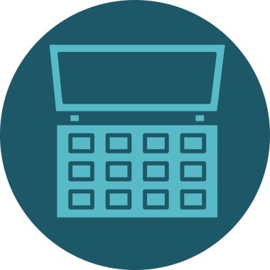 Hesap makinesi. Web simgesi basit illüstrasyon