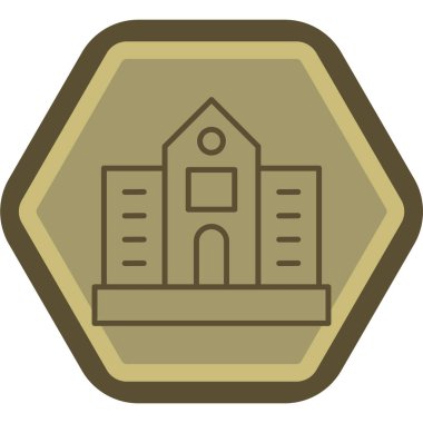 Bina. Web simgesi basit tasarım