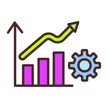 grafik vektörü düz renk simgesi