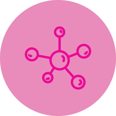 atom. Web simgesi basit illüstrasyon