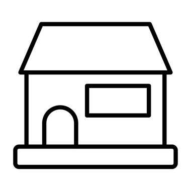 ev vektörü ince çizgi simgesi