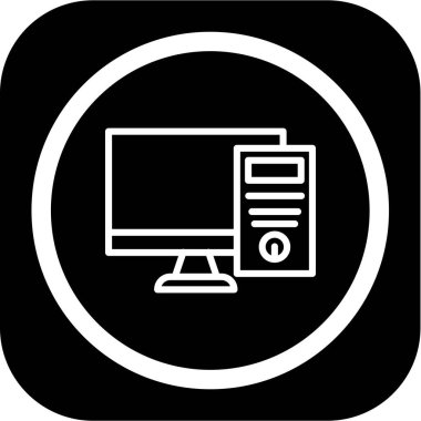 Bilgisayar Simgesi Soyut Arkaplanda İzole Edildi