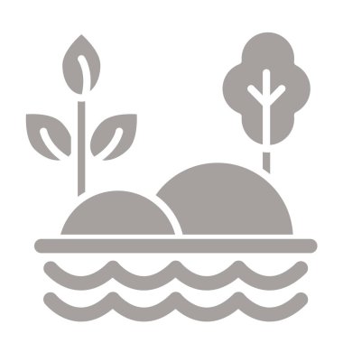 ağaçlar, bahçe, bitkiler, bitki simgesi, vektör illüstrasyonu