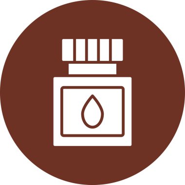 Düz renkli yağ simgesi şişesi ağ için izole edilmiş vektör çizimi