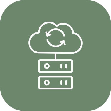 Bulut hesaplama simgesi vektör illüstrasyonu