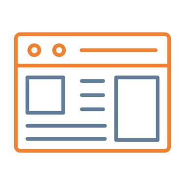 tarayıcı simgesi vektör illüstrasyonu