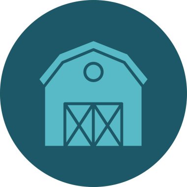 çiftlik ahırı ikonu vektör illüstrasyonu