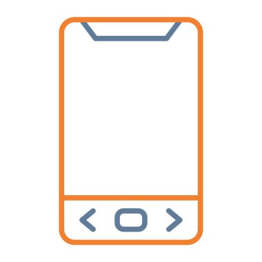 akıllı telefon simgesi üzerinde beyaz izole