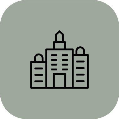 vektör binaları simgesi, basit illüstrasyon