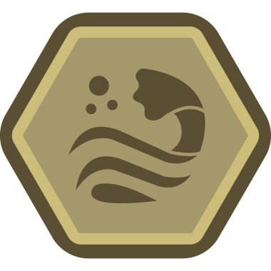 Bir balığın uzun gölge simgesinin çizimi