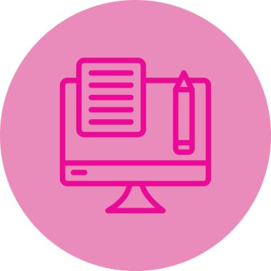 Ofis simgesinin vektör illüstrasyonu