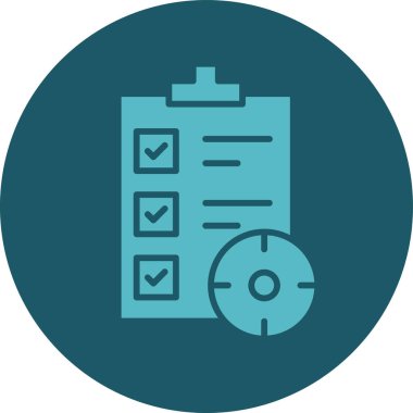 Kontrol listesi simgesi vektör illüstrasyonu