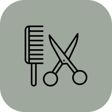 Eşsiz çapraz bıçak vektör çizgisi simgesi