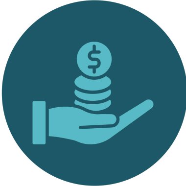 Dolar vektör illüstrasyon simgesi