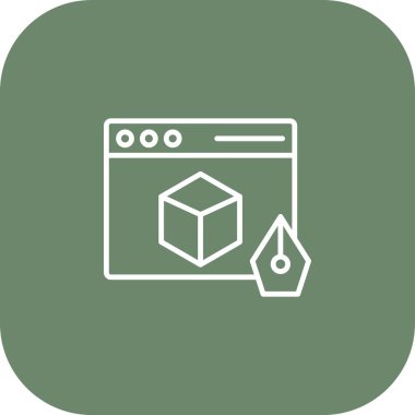 Web vektörü renk düz simgesi