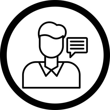 Müşteri simgesi ana hatları vektörü. Müşteri müşteri. istemci müşteri