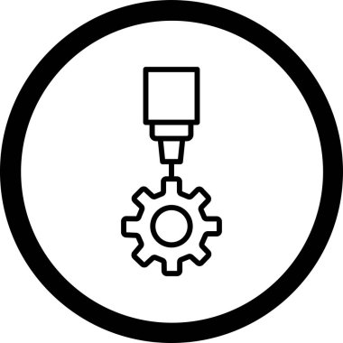 dişli simgesi vektör illüstrasyonu