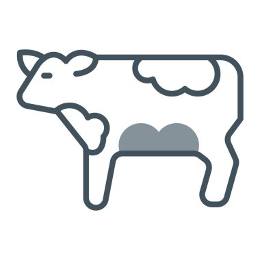 hayvan vektör renk çizgisi simgesi