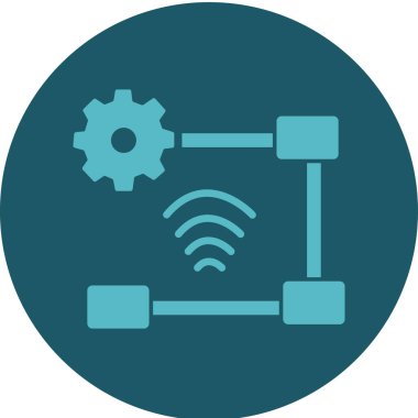 Bir bilgisayar simgesinin vektör illüstrasyonu