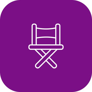 Sandalye simgesinin vektör illüstrasyonu