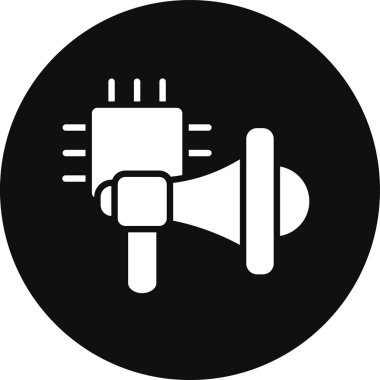 megafon simgesi, vektör illüstrasyonu